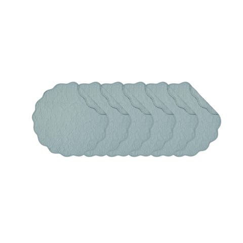 Christiana Breeze Reversible Machine Washable Round Quilt Placemats Set of 6
