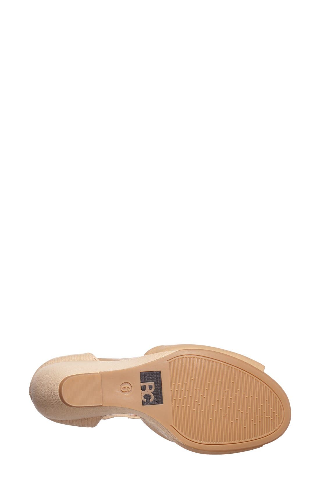 'Deep Down' Wedge Sandal, Alternate, color, VACCHETTA/ VACCHETTA EXOTIC