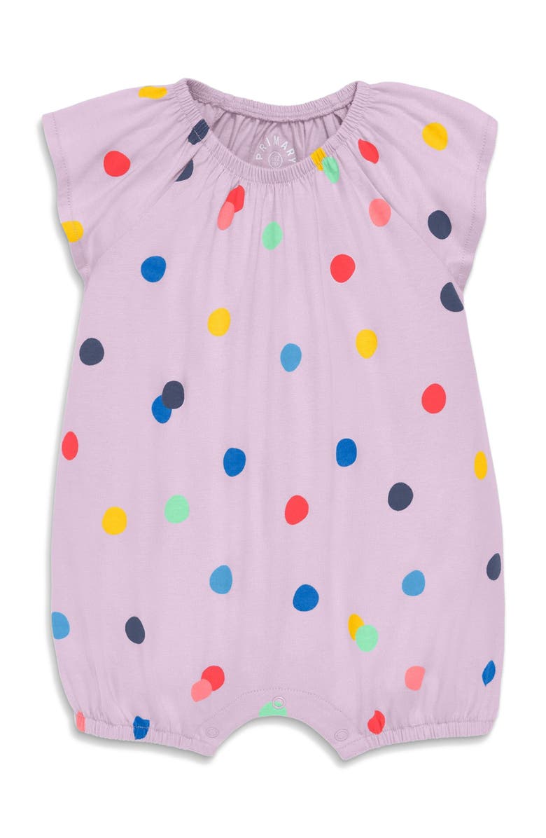 Primary Baby Flutter Sleeve Shortie In Prints, Main, color, Hydrangea Confetti Dots