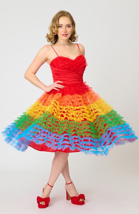 Tulle Sweetheart Cupcake Swing Dress