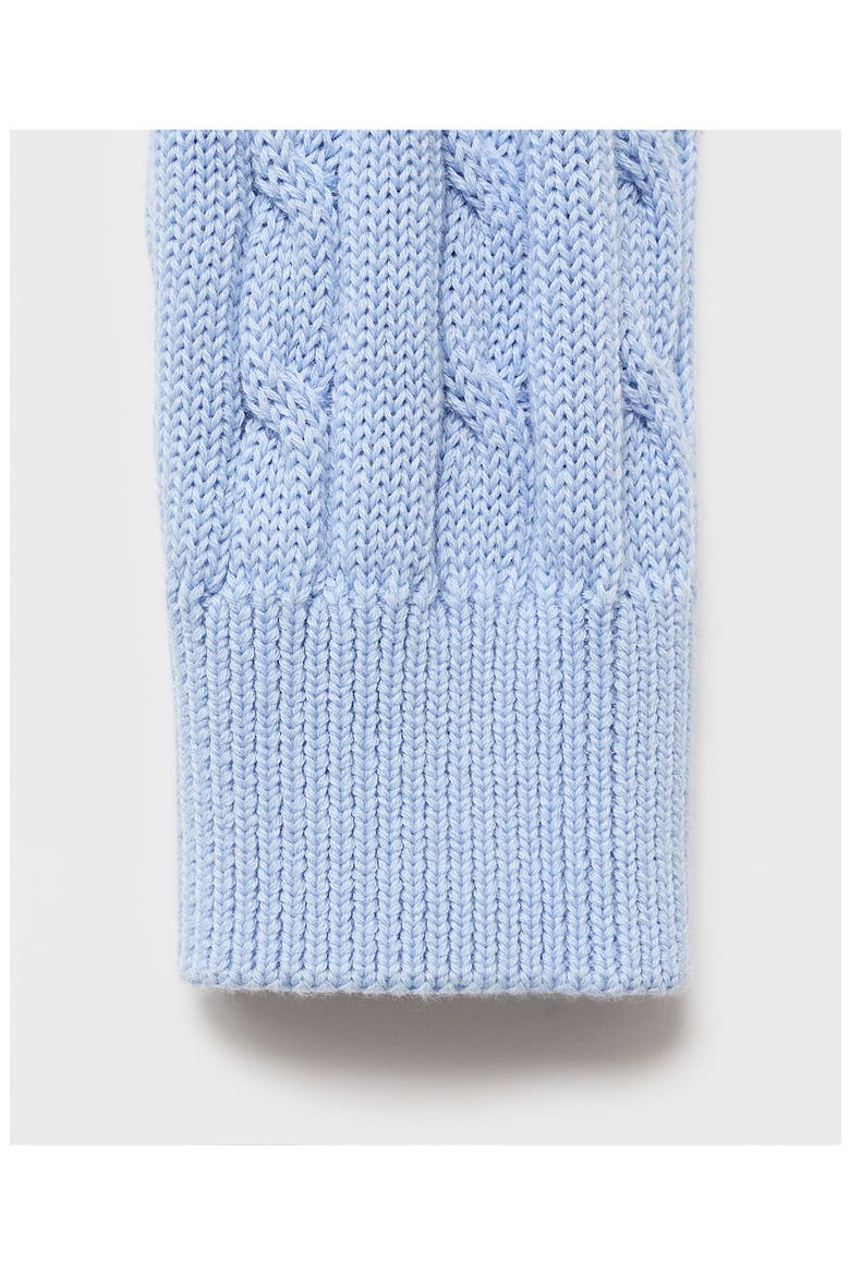 Cable Knit Cotton Sweater, Alternate, color, SKY BLUE