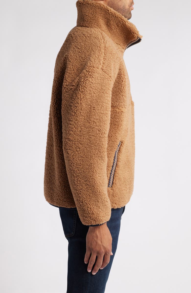 UGG<sup>®</sup> UGGbraid Half Zip Fleece Pullover, Alternate, color, Chestnut