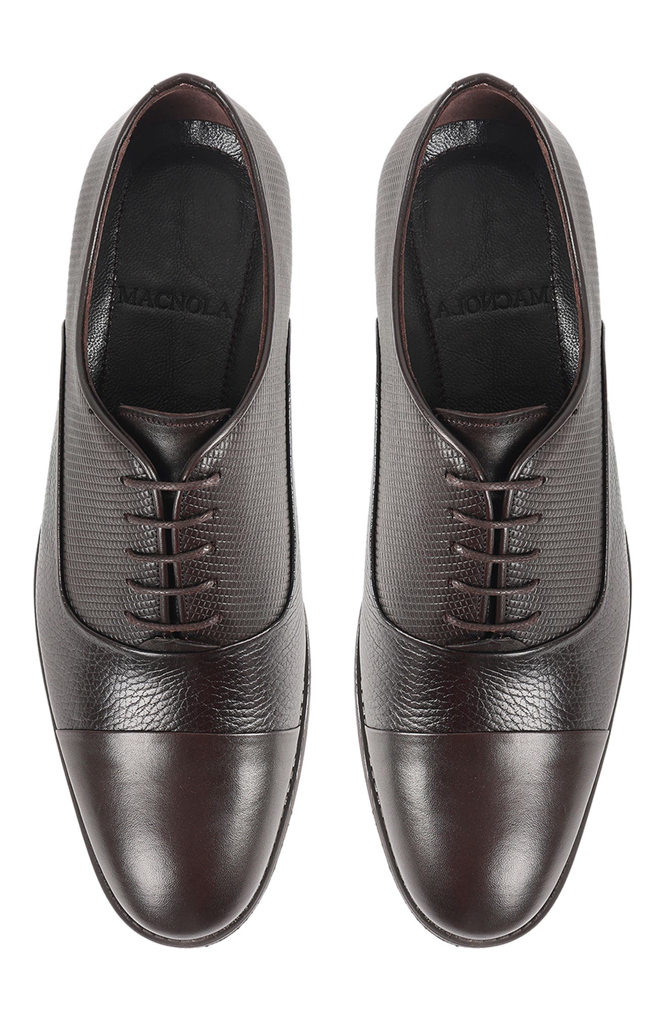 Jersey Cap Toe Oxford, Alternate, color, DARK BROWN