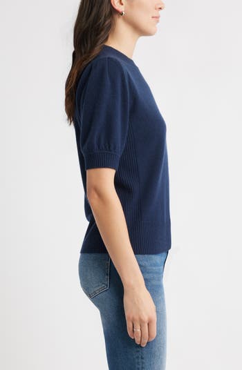 Puff Sleeve Wool & Cashmere Sweater
