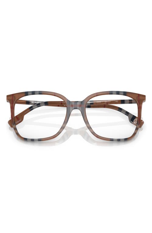 Burberry 54mm Square Optical Glasses In Brown