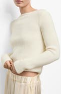 MANGO Boat Neck Rib Sweater