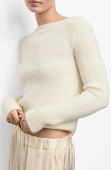 MANGO Boat Neck Rib Sweater