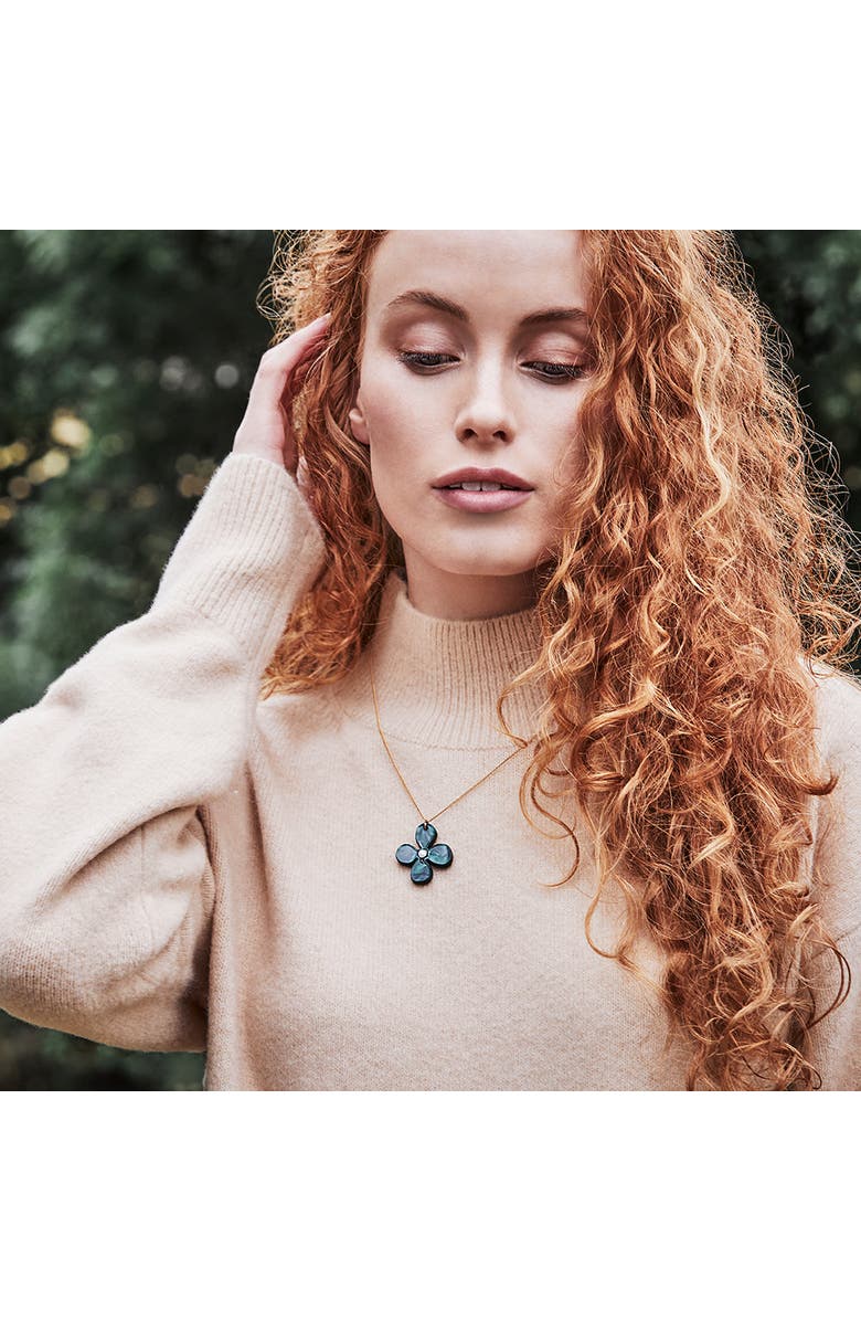 Toolally Daisy Pendant Necklace - Emerald Pearl, Alternate, color, Emerald Pearl