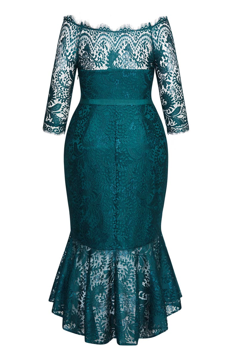 City Chic Estella Off the Shoulder Dress, Alternate, color, 