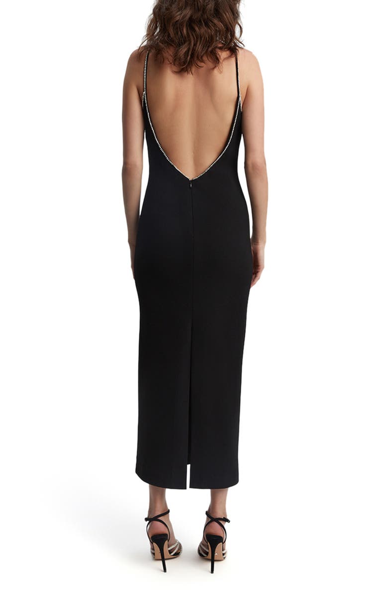 Bardot Vira Diamante Trim Cocktail Midi Dress, Alternate, color, 