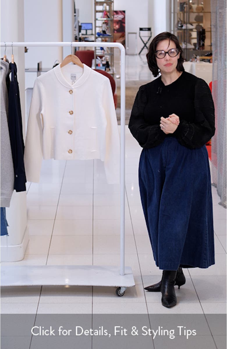 Crop Knit Bomber Jacket, sales video thumbnail