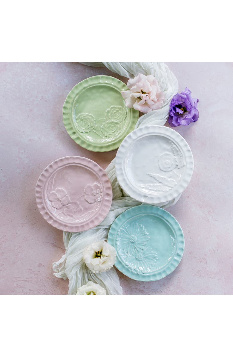 VIETRI Pietra Fiori Canape Plate, Alternate, color, White