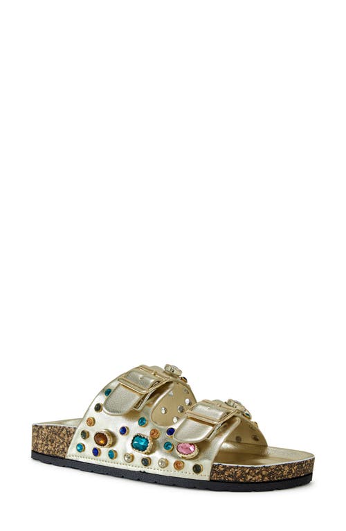 Azalea Wang Bayleaves Slide Sandal In Gold