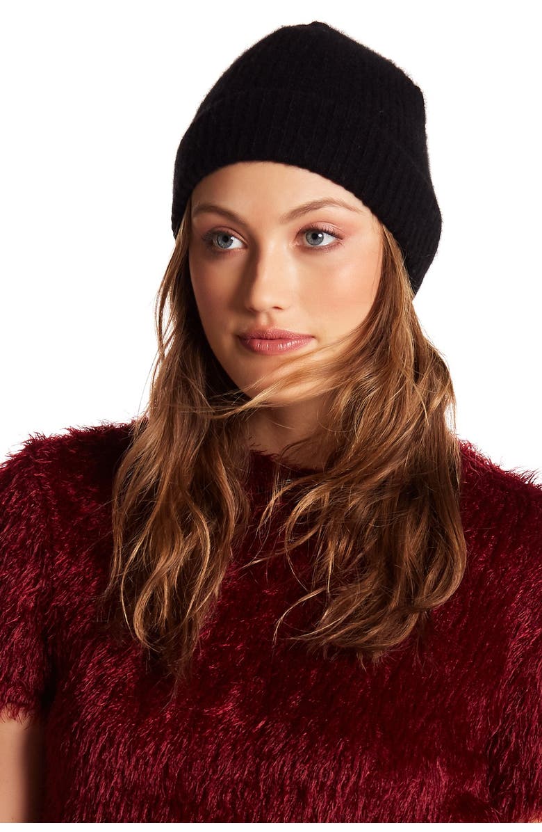 Portolano Cashmere Beanie, Alternate, color, Blk
