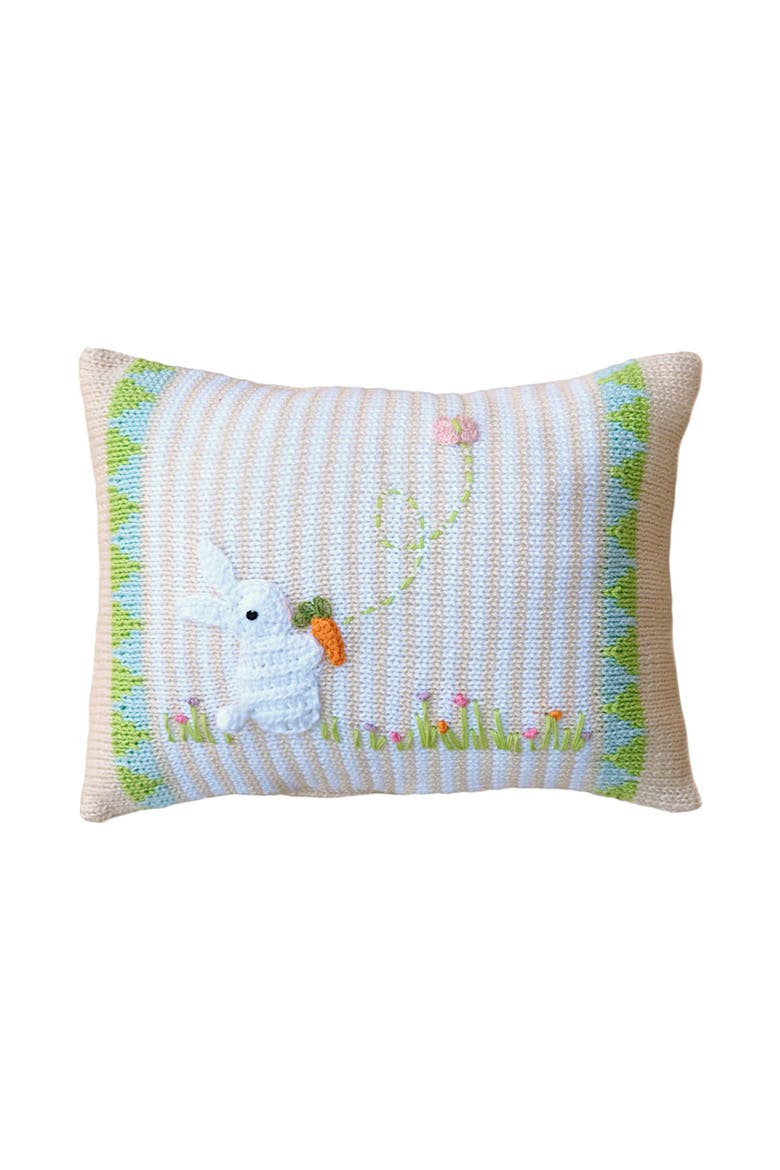 Spring Bunny Mini Pillow, Main, color, Ivory