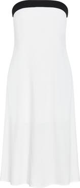 City Chic Lina Contrast Detail Strapless Dress