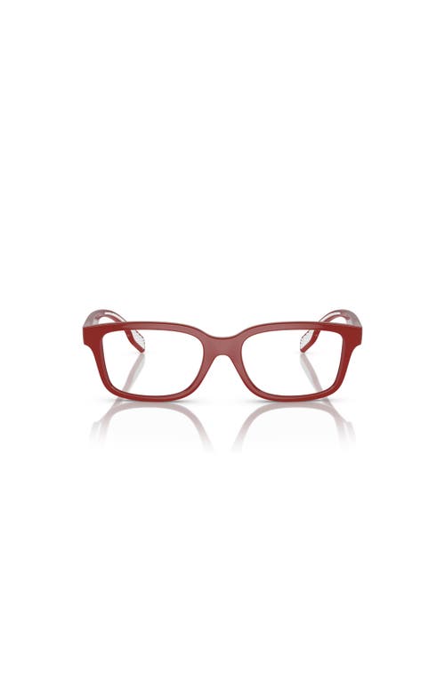 Burberry 48mm Rectangle Optical Glasses In Burgundy