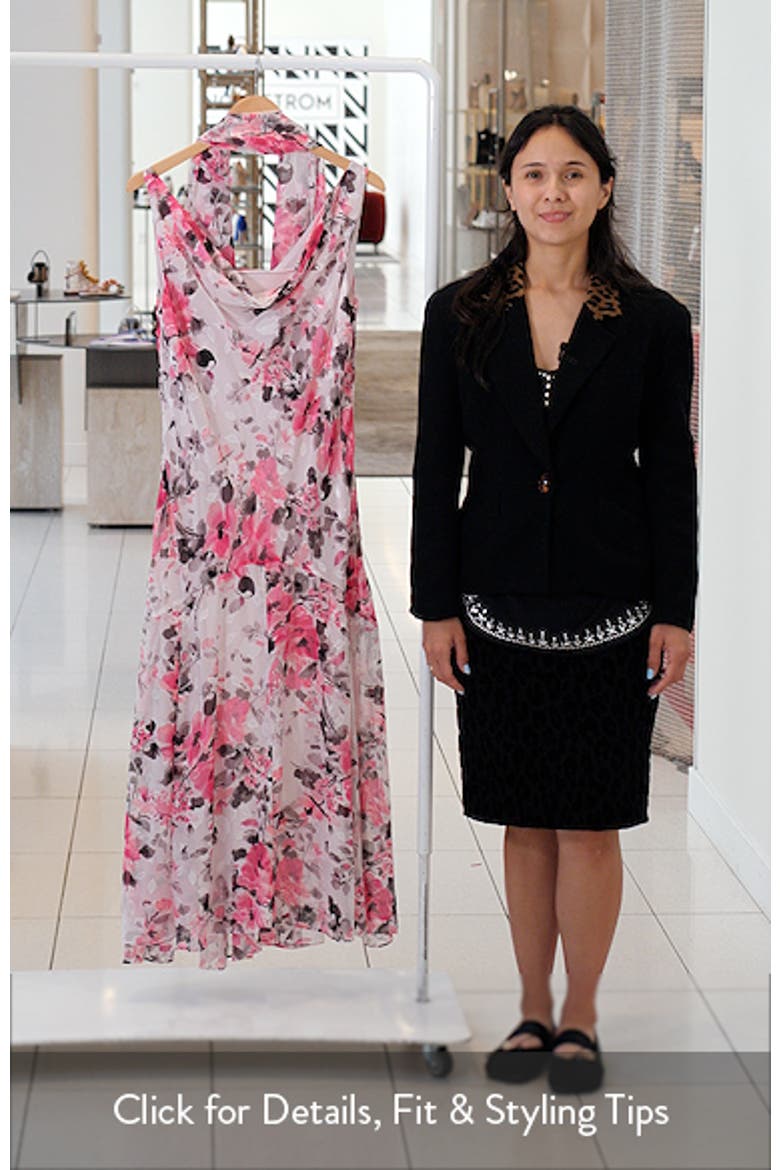 Floral Sleeveless Burnout Chiffon Dress with Shawl video