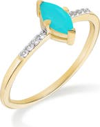 YS GEMS Marquis Gemstone Ring