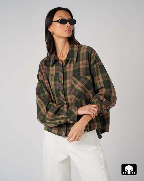 Weworewhat Boxy Boyfriend Overshirt In Green