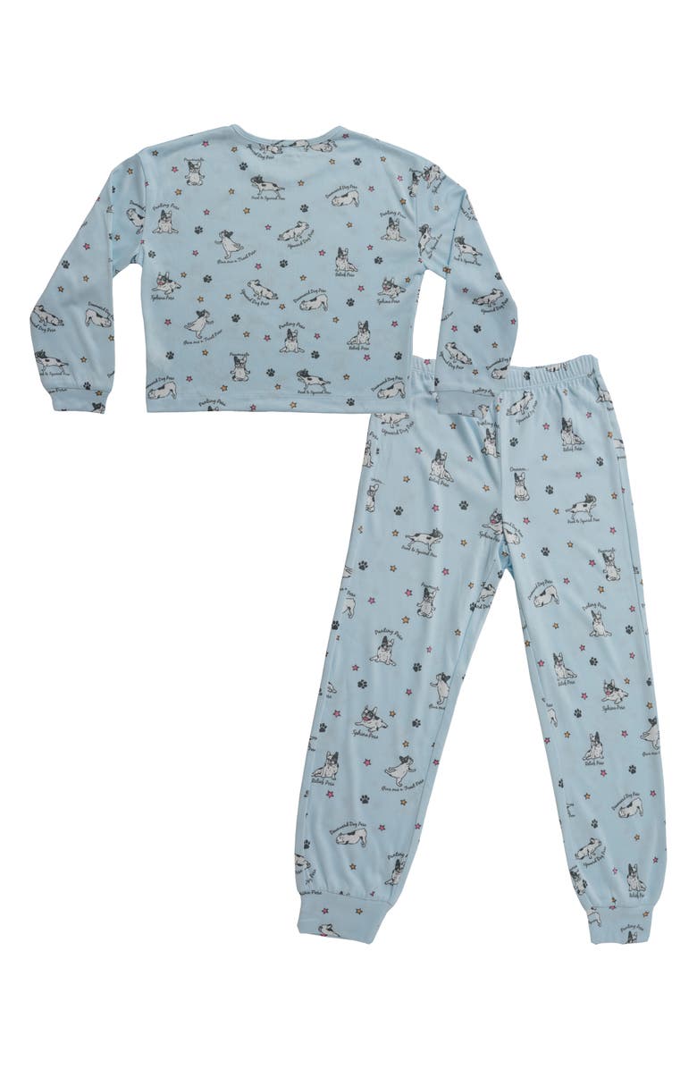 PJ Salvage Kids' The Peachy Two-Piece Pajamas, Alternate, color, Yoga Dogs