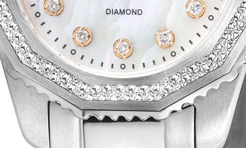 Gv2 Cortina Mother-of-pearl Diamond Bracelet Watch, 30mm In Metallic