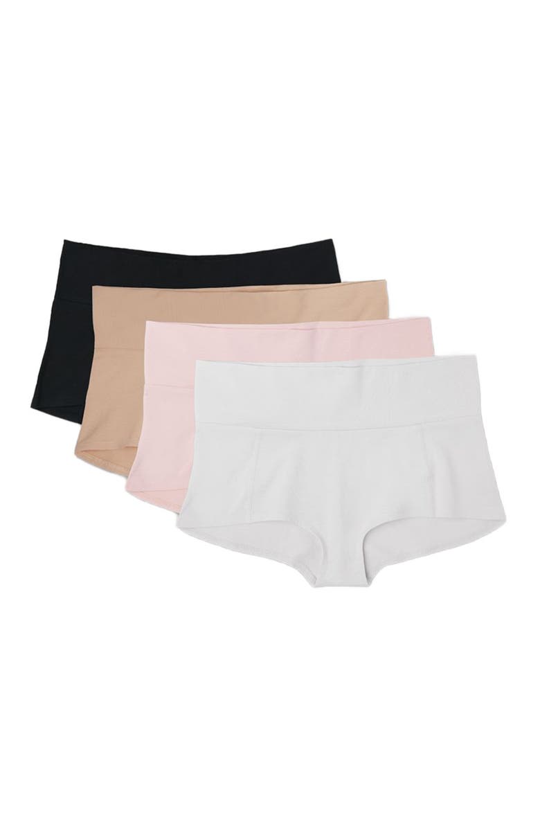 Pact Organic Cotton Maternity Foldover Brief 4-Pack, Alternate, color, Everyday Basics