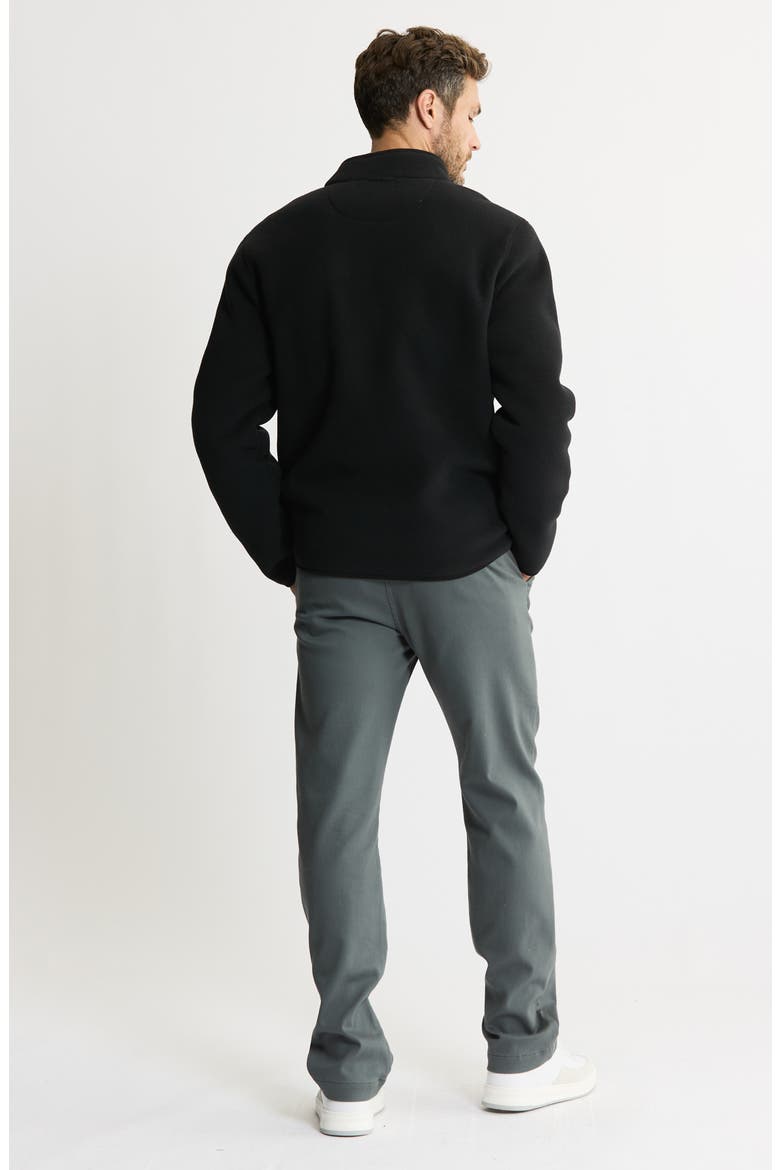 Quarter Zip Fleece Pullover, Alternate, color, BLACK