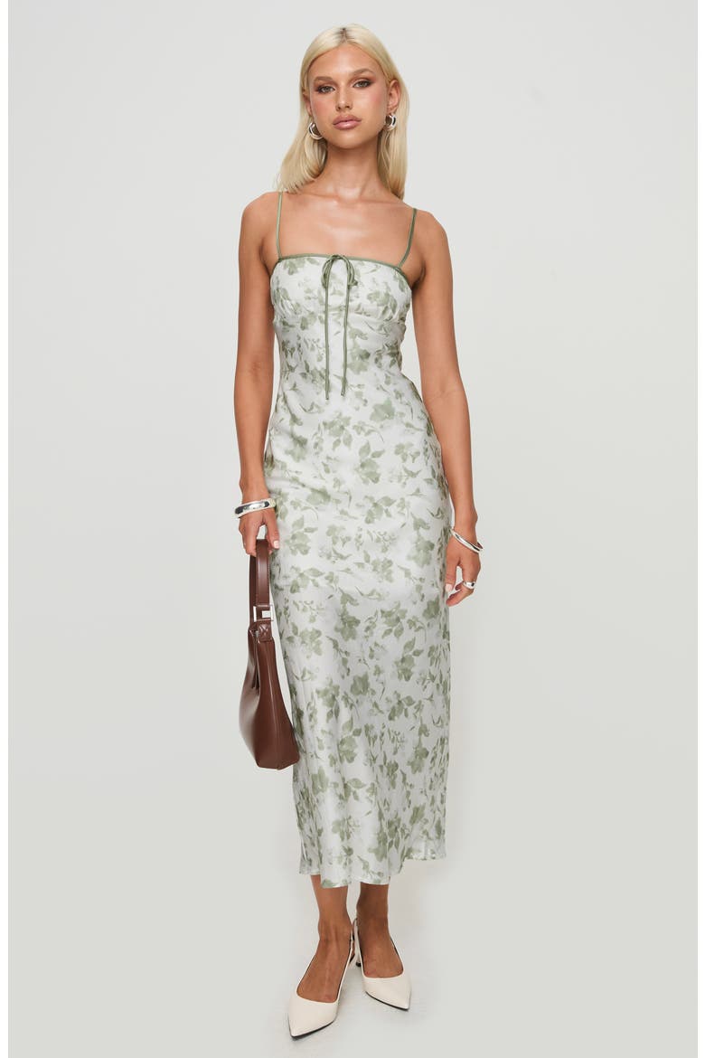 Vasiliki Floral Midi Sundress, Alternate, color, WHITE