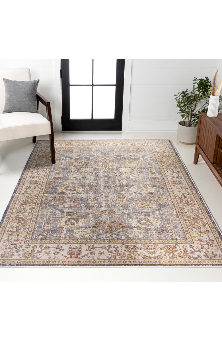 JONATHAN Y Alba Modern Faded Peshawar Area Rug, Alternate, color, Gray/Ivory