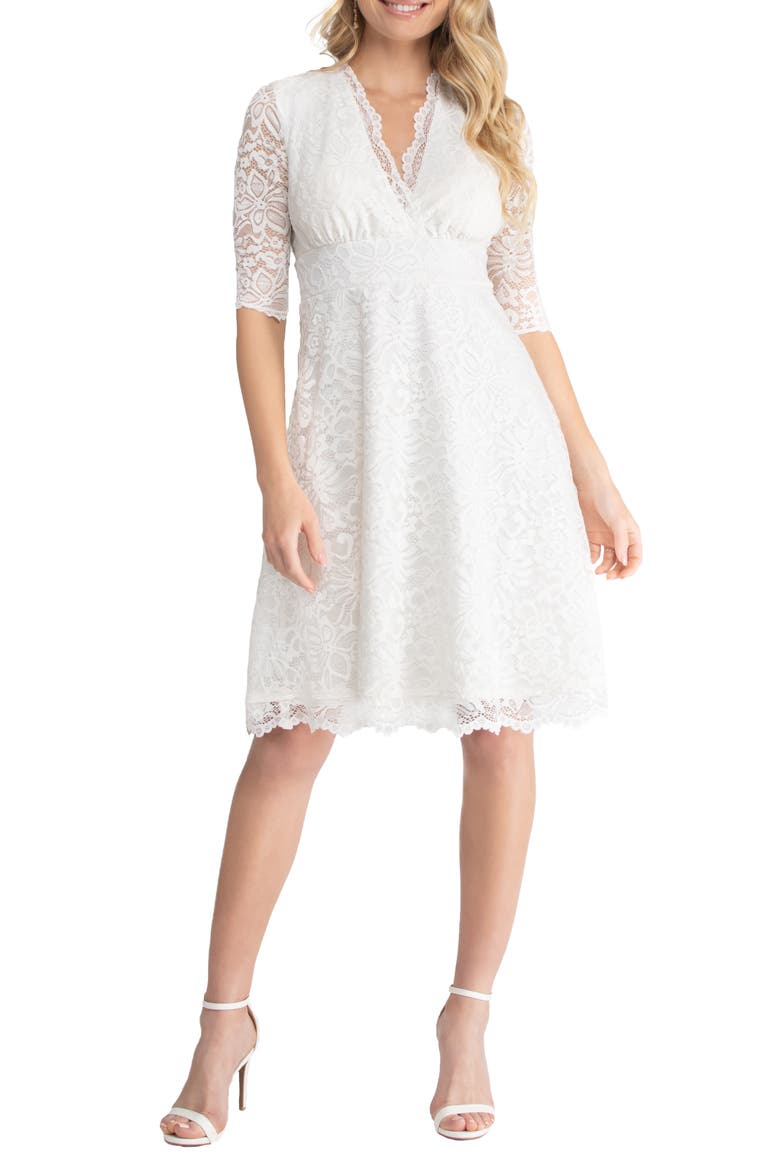 Bella A-Line Lace Dress, Main, color, IVORY