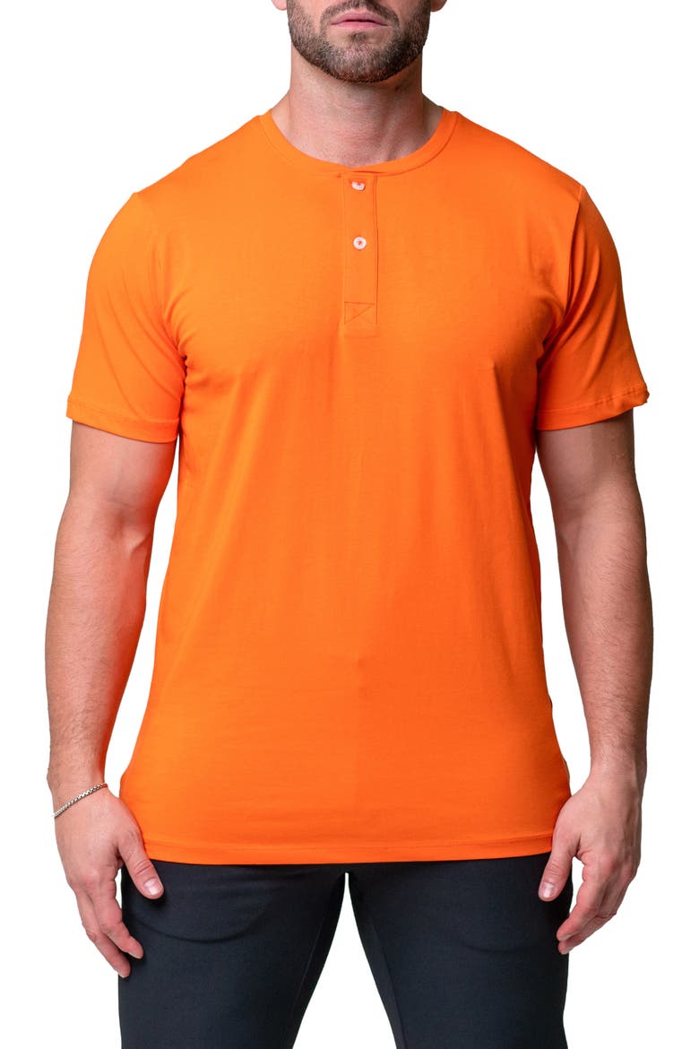 Egyptian Cotton Henley, Main, color, ORANGE