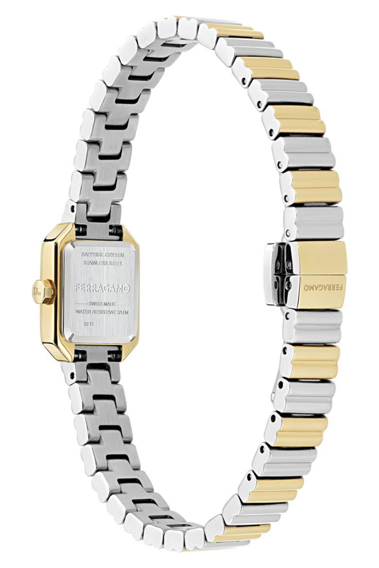 Crystal Petite Two Tone Bracelet Watch, Alternate, color, TWO TONE