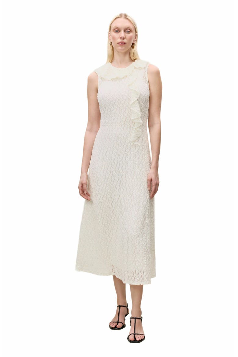 Fiona Stretch Lace Dress, Main, color, WHITE