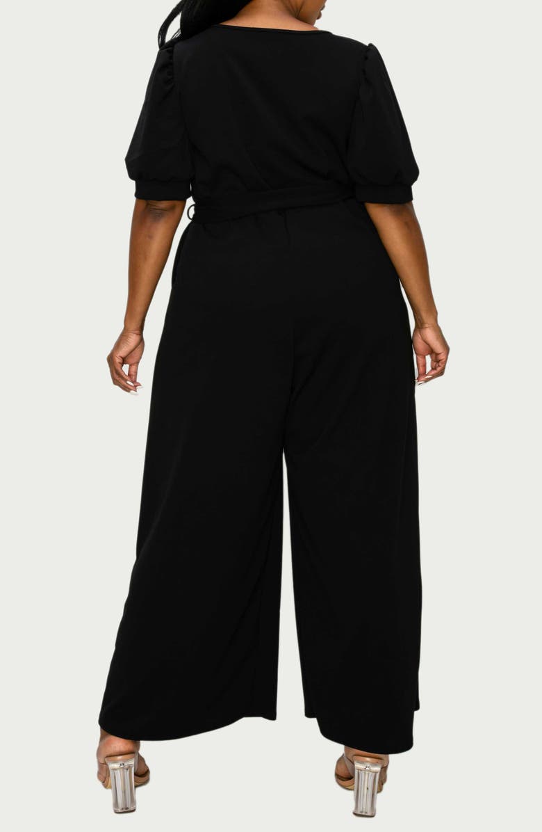 L I V D Iris Belted Wide Leg Jumpsuit, Alternate, color,