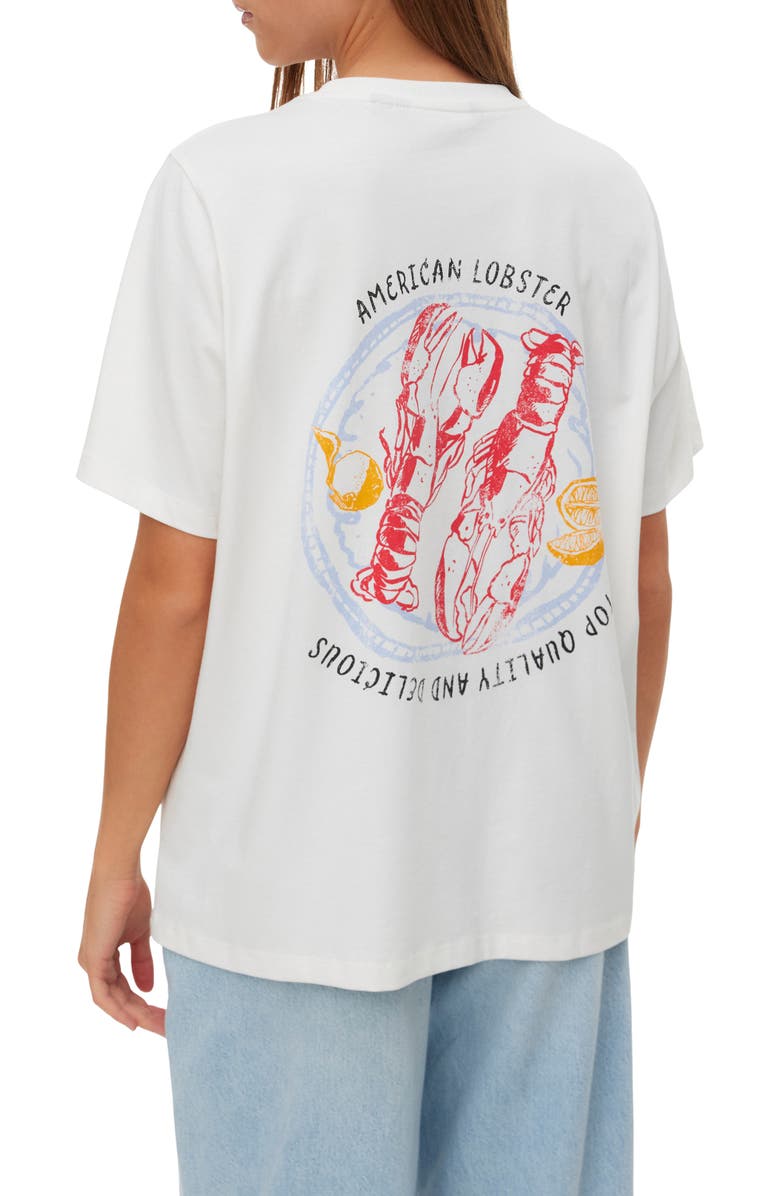 VERO MODA Ciara Caty Short Sleeve T-Shirt, Alternate, color, Snow White American Lobster