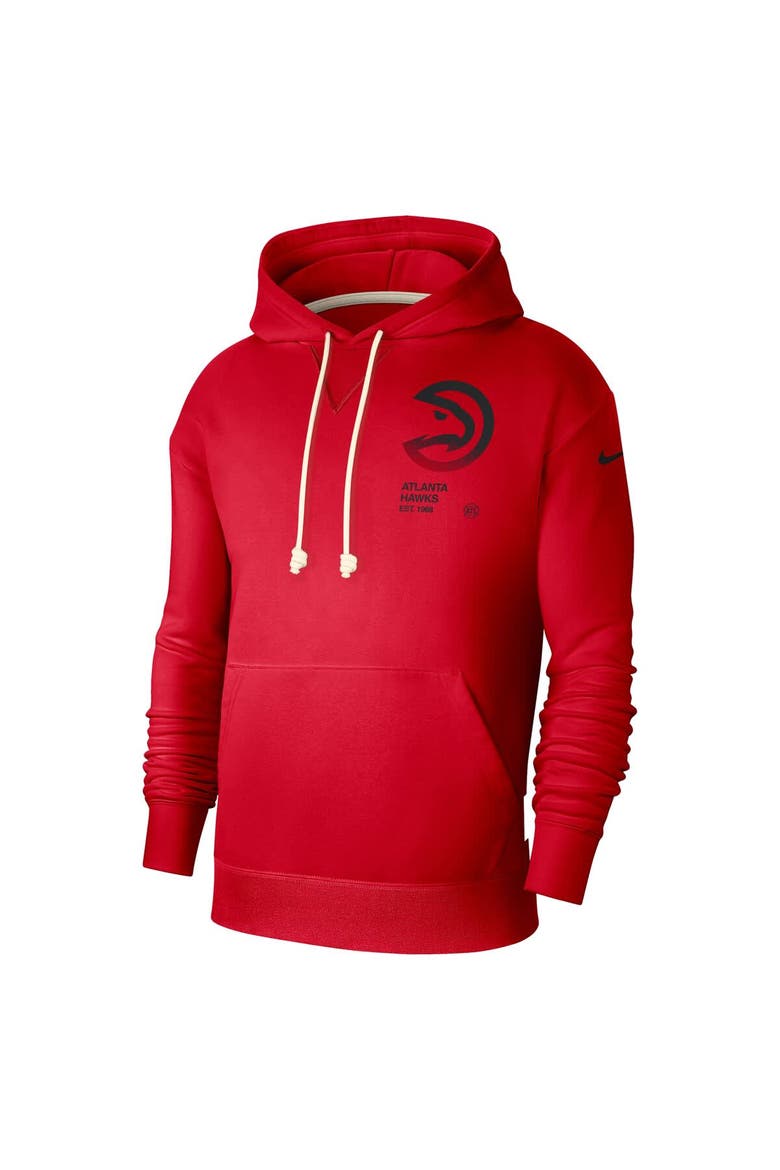 Men's Nike  Red Atlanta Hawks Courtside Standard Issue Premium Performance Pullover Hoodie, Alternate, color, Red