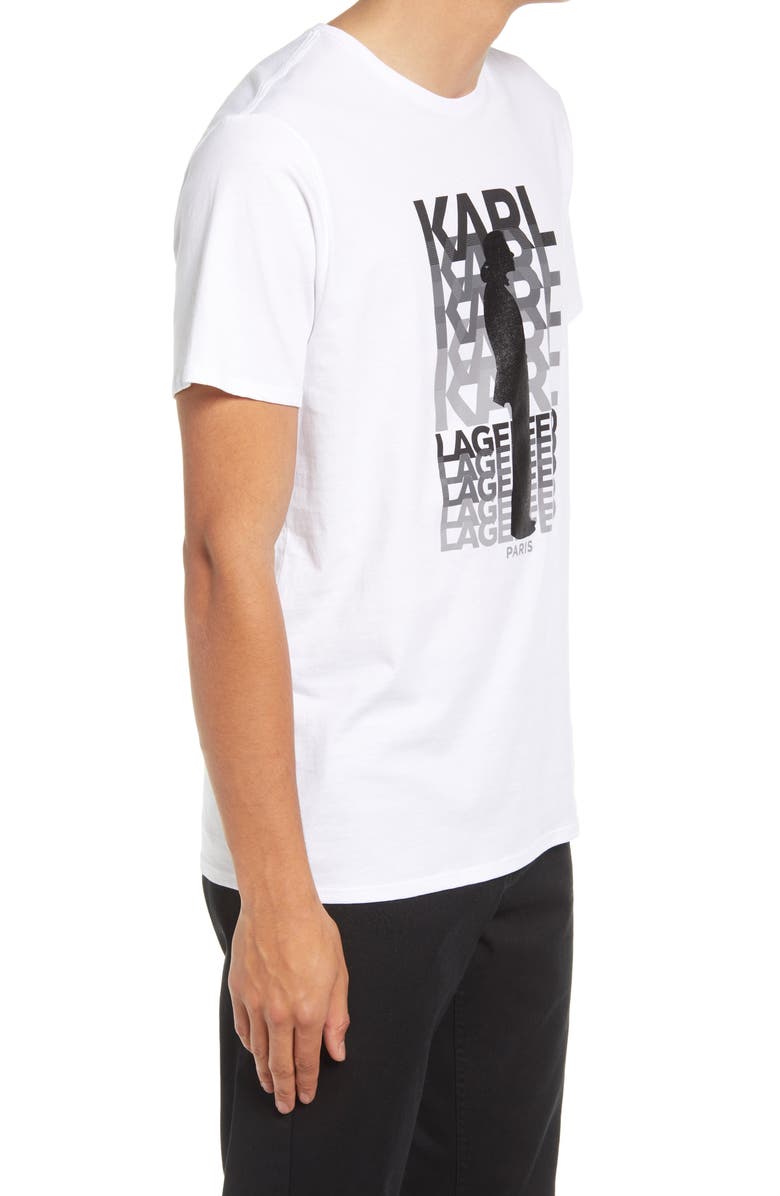 KARL LAGERFELD PARIS Karl Lagerfield Paris Repeat Logo Graphic Tee, Alternate, color,