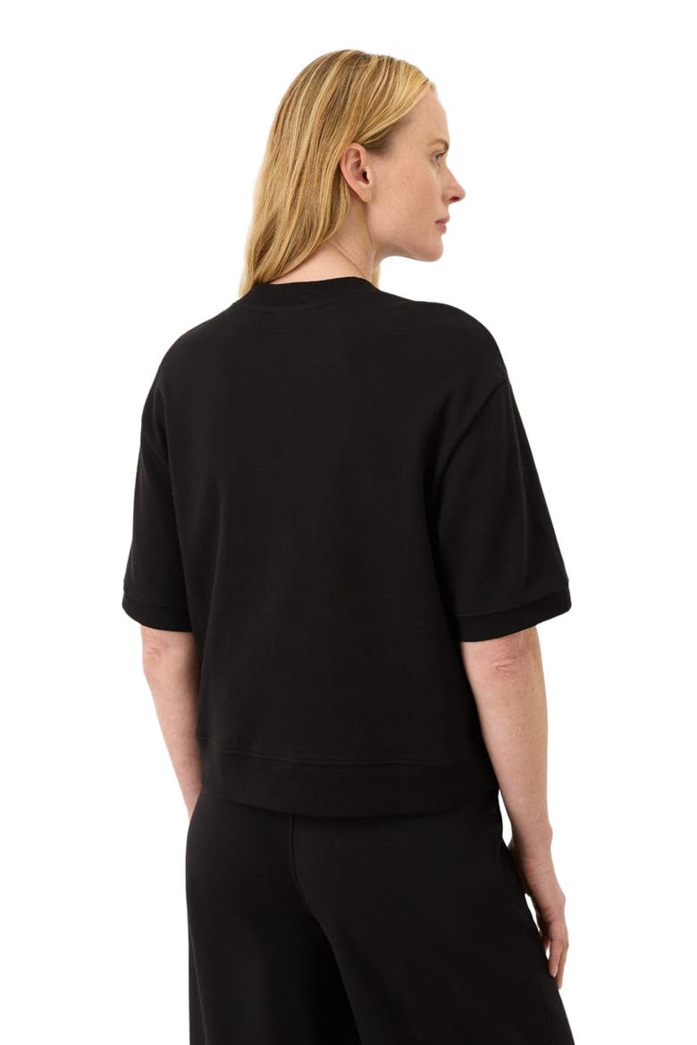 Organic Cotton Airplane Sweatshirt Tee, Alternate, color, Black