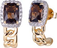 Kahn High Jewelry Smoky Quartz Earrings with Diamonds