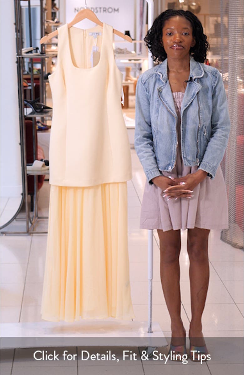 Melva Sleeveless Mixed Media Maxi Dress, sales video thumbnail