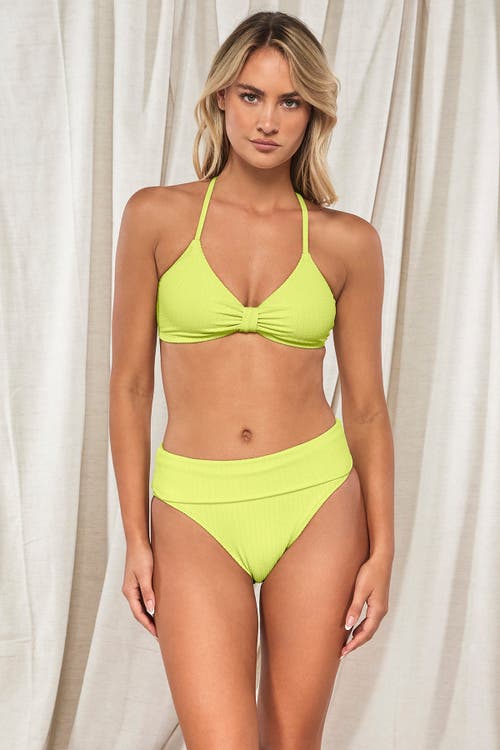Shop Pacifica By Sunsets Hannah High Waist Bikini Swim Bottoms In Bright Pear