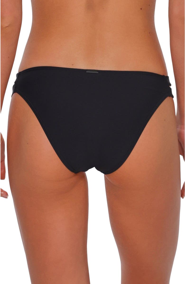 Sunsets Dora Double Tab Bikini Swim Bottoms, Alternate, color, Black
