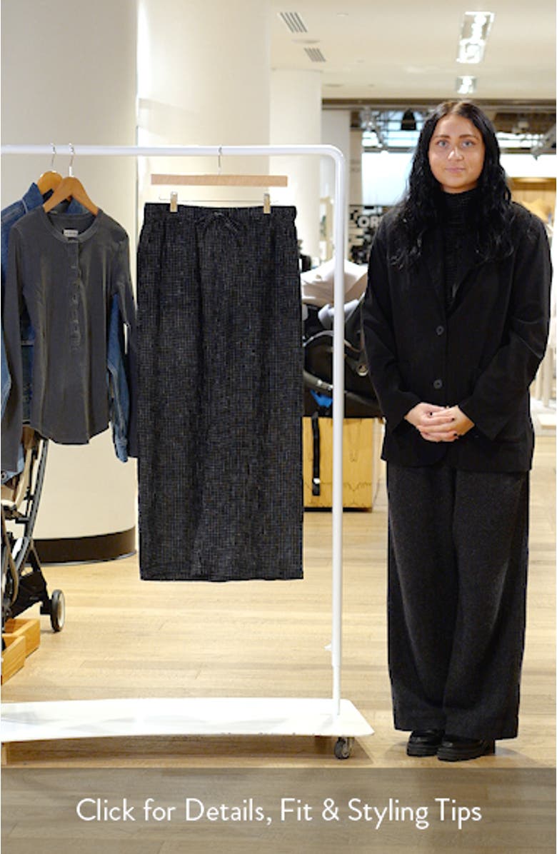 Windowpane Check Wide Leg Ankle Pants, sales video thumbnail