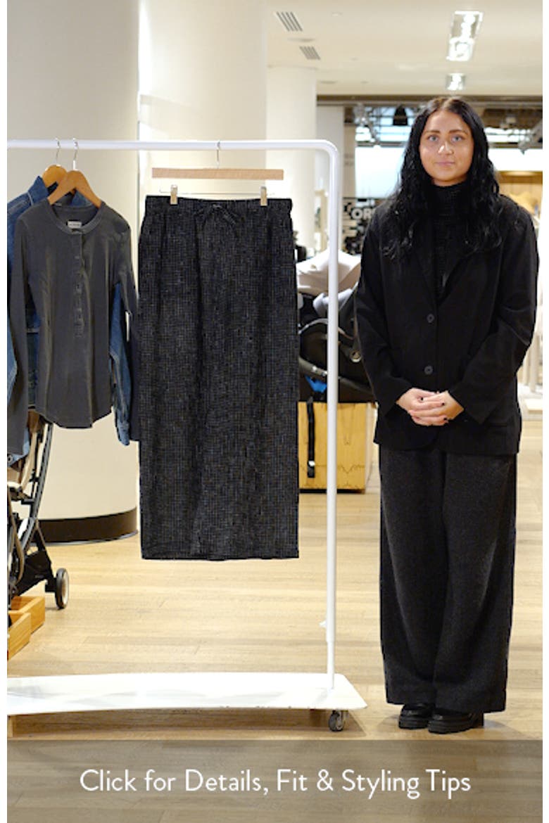 Windowpane Check Wide Leg Ankle Pants video