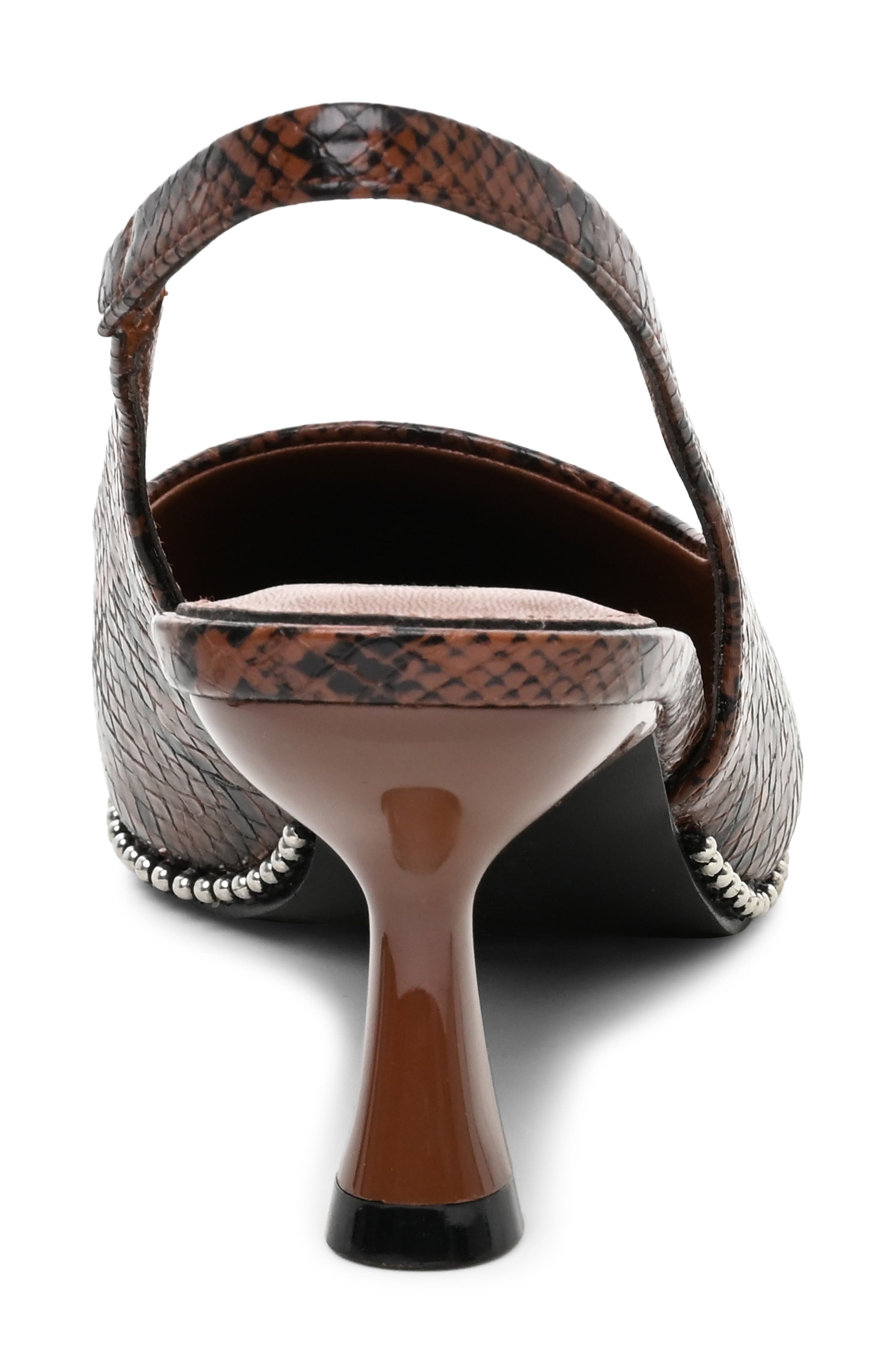 Pointed Toe Slingback Pump, Alternate, color, BROWN SNAKE