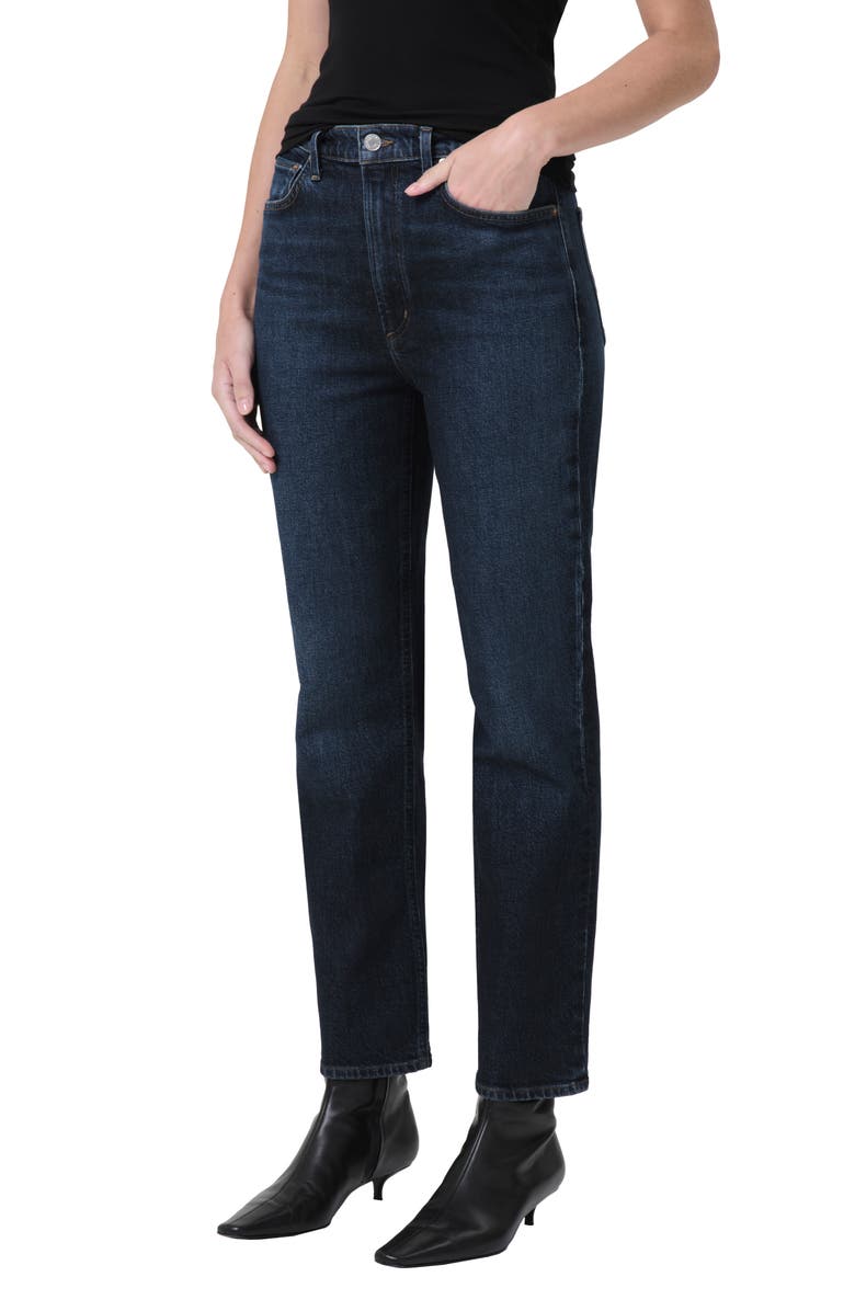 AGOLDE High Waist Stovepipe Jeans, Main, color, Contest