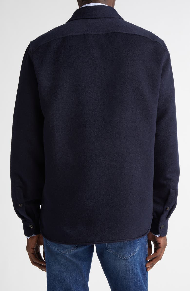 ISAIA Cashmere & Wool Overshirt, Alternate, color, Dark Blue