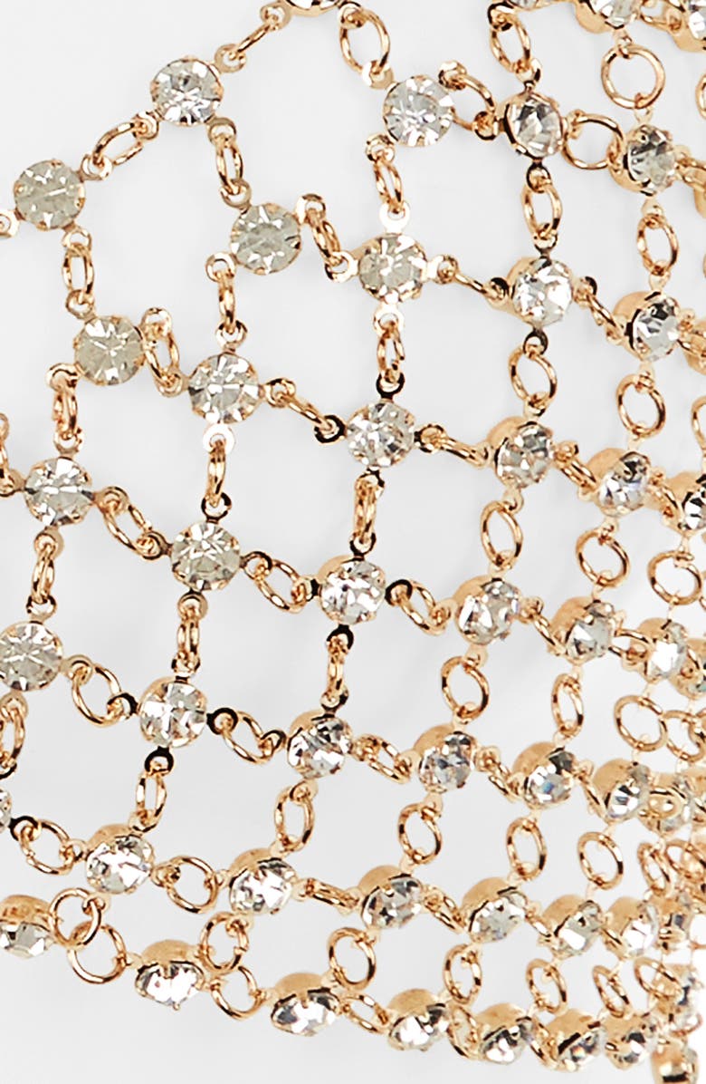 Bluebella Marli Embellished Chain Bralette, Alternate, color, Gold/ Clear