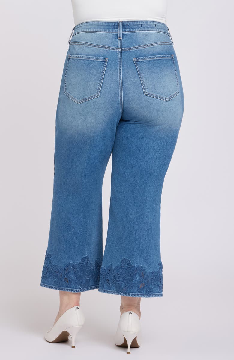 NYDJ Teresa Embroidered High Waist Ankle Jeans, Alternate, color, 